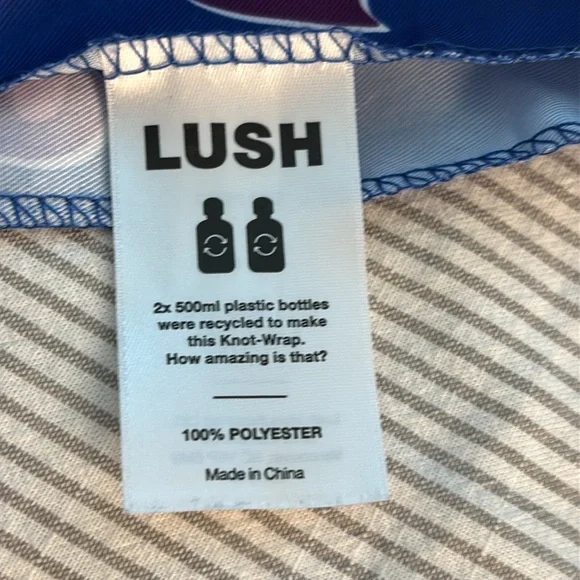 LUSH Life Knot Wrap scarf reusable wrapping floral Design purse scarf - Picture 6 of 11